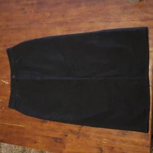 & Other Stories black, high waisted, mid-length, denim, skirt size US 4 EUR 34